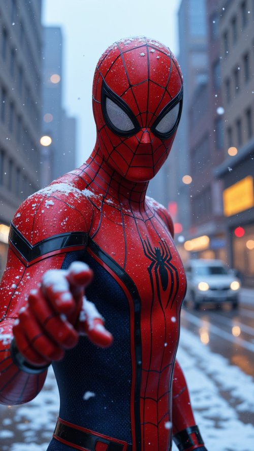 Snowy Spidey City - Related OpersCraft wallpaper