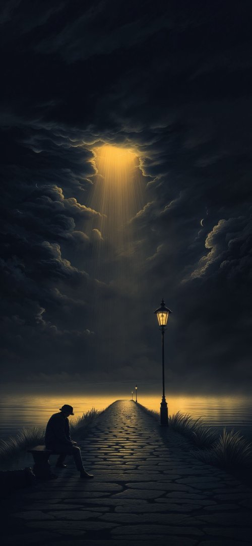 Solitary Pier Contemplation - Related OpersCraft wallpaper