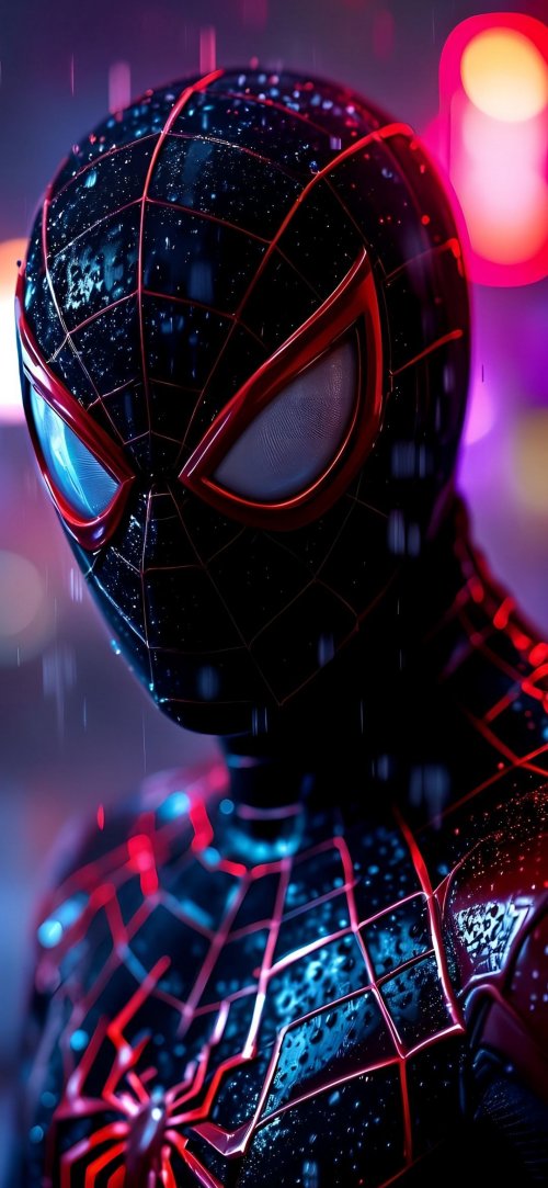 Spider-Man Neon Portrait