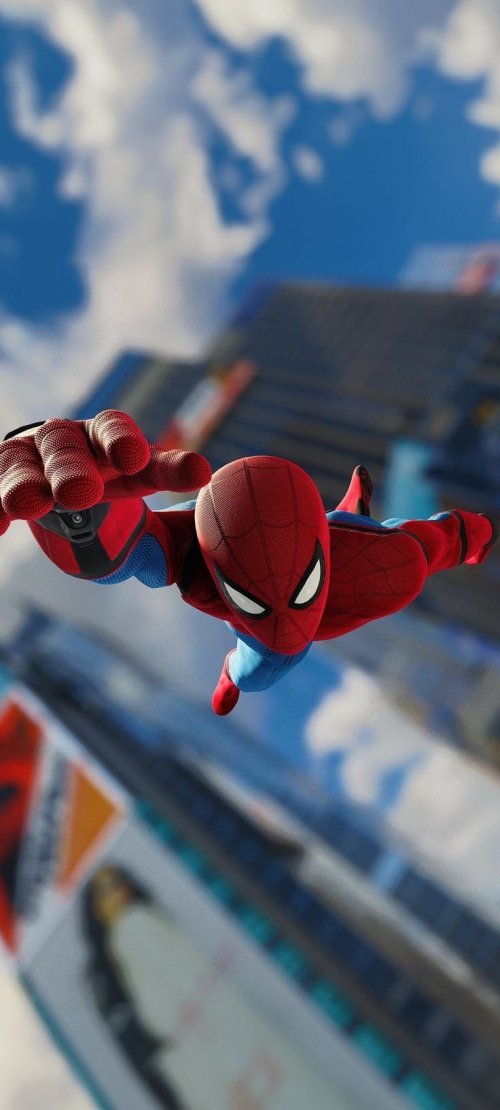 Spider-Man Swinging Through City - Related OpersCraft wallpaper