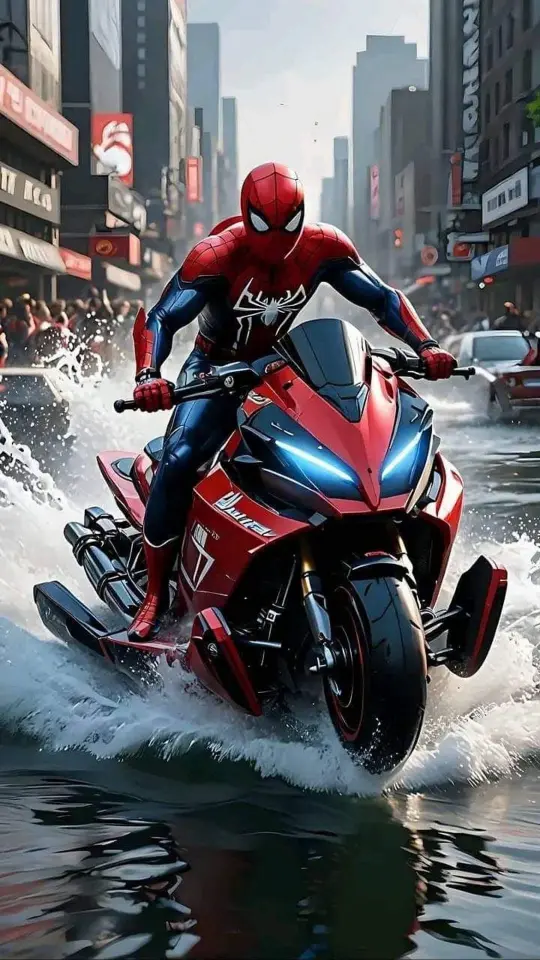 Spiderman's Water Motorcycle Ride - Related OpersCraft wallpaper