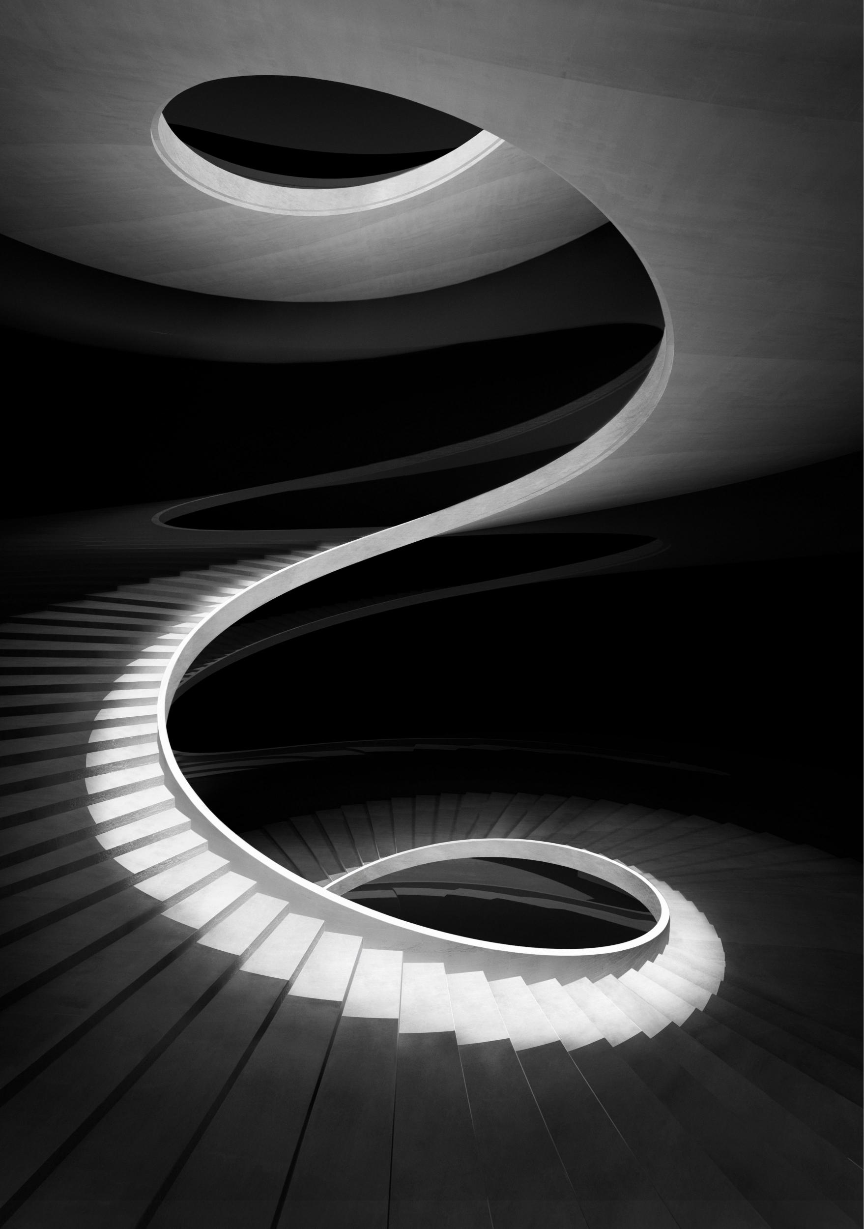 Spiral Staircase Monochrome