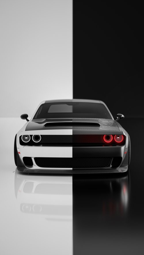 Split Tone Muscle Car - cars Wallpaper