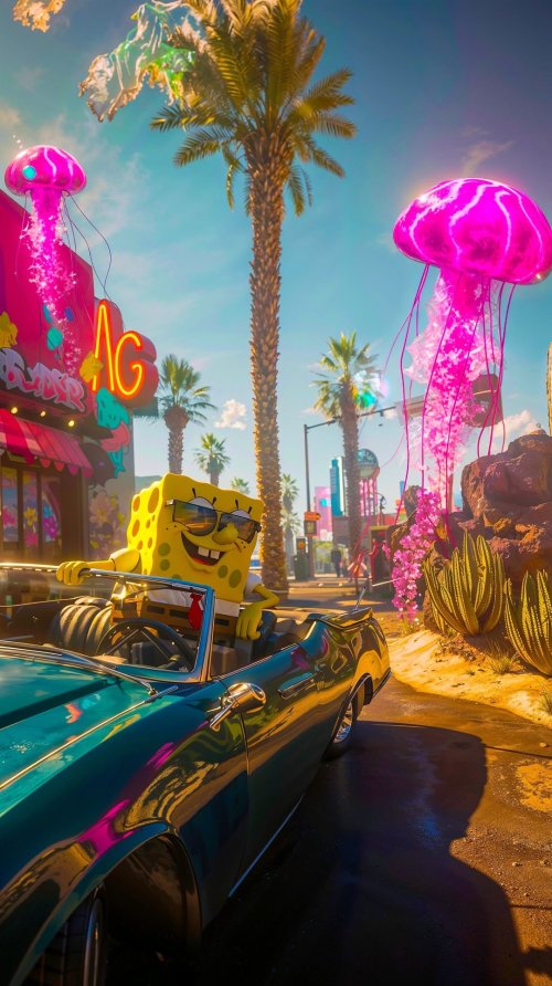 SpongeBob's Neon Cruise - Related OpersCraft wallpaper
