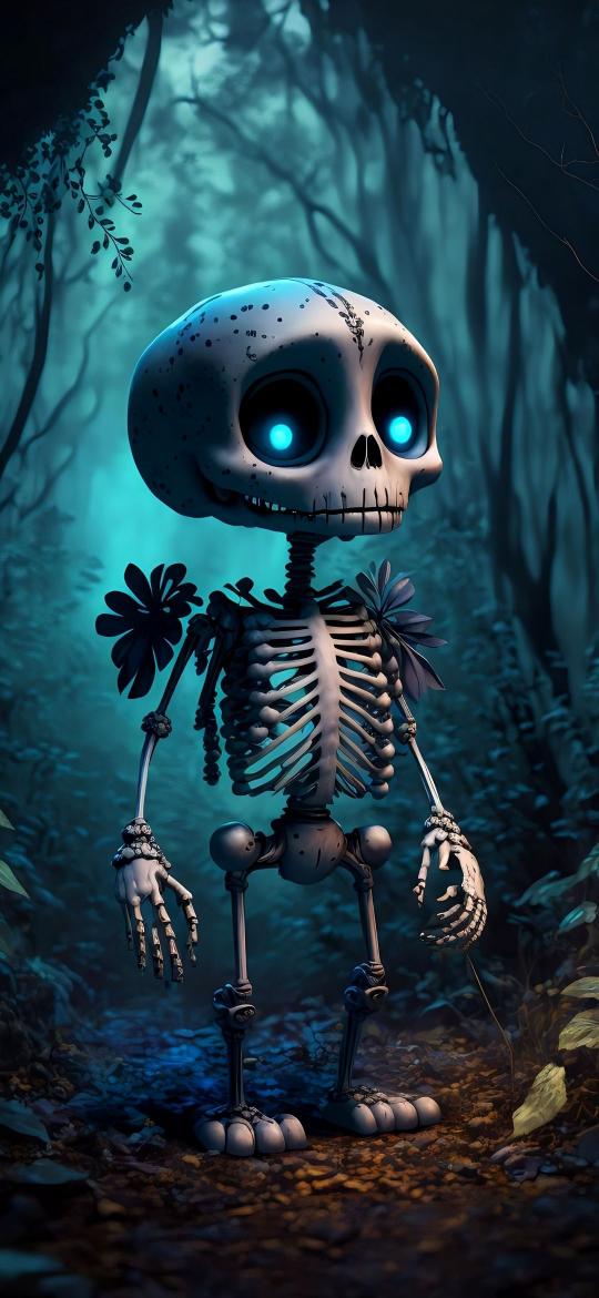 Spooky Forest Skeleton