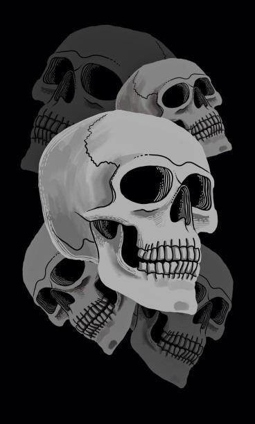 Stacked Skull Monochrome - Related OpersCraft wallpaper
