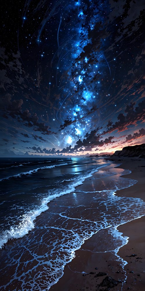 Starry Beach Night