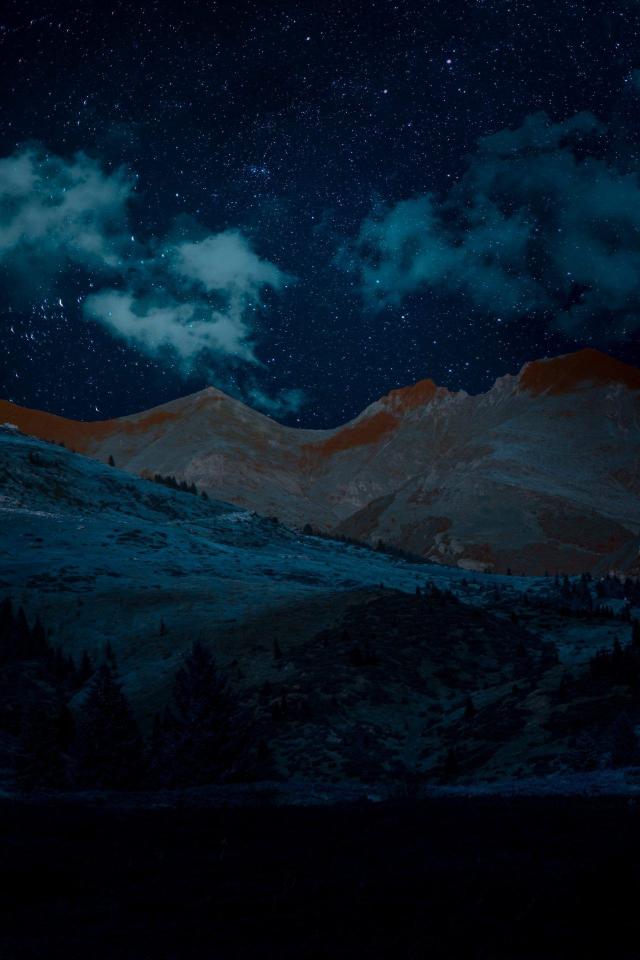 Starry Mountain Nightscape - Related OpersCraft wallpaper