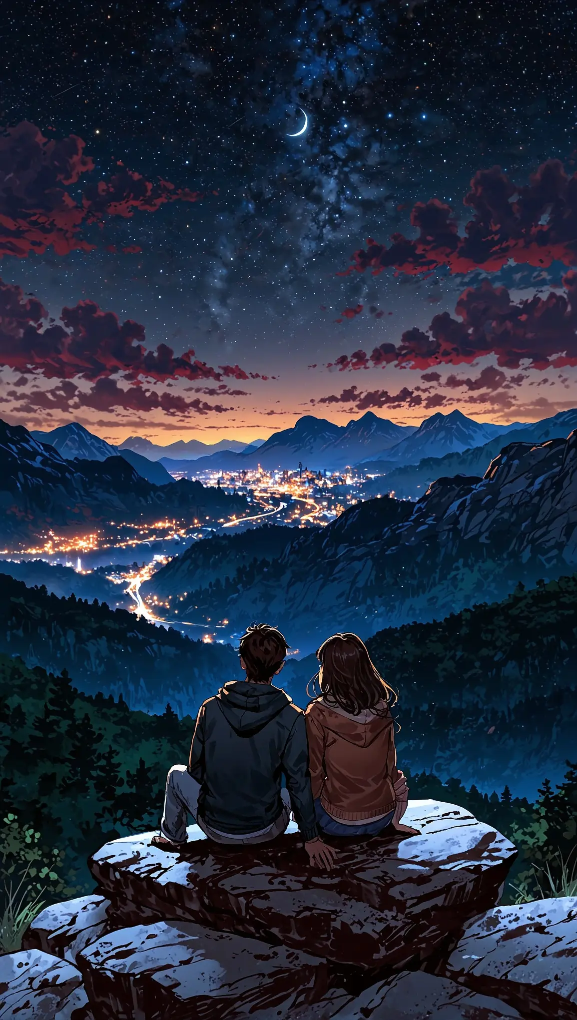 Starry Night City View - Related OpersCraft wallpaper
