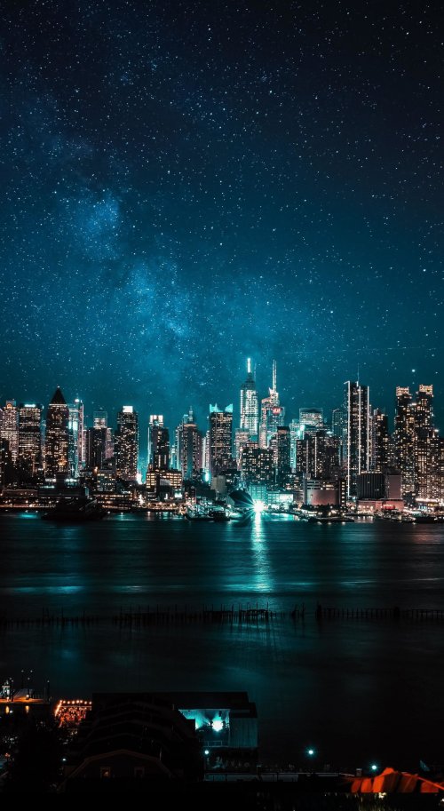 Starry Night Cityscape - Related StockWalls wallpaper