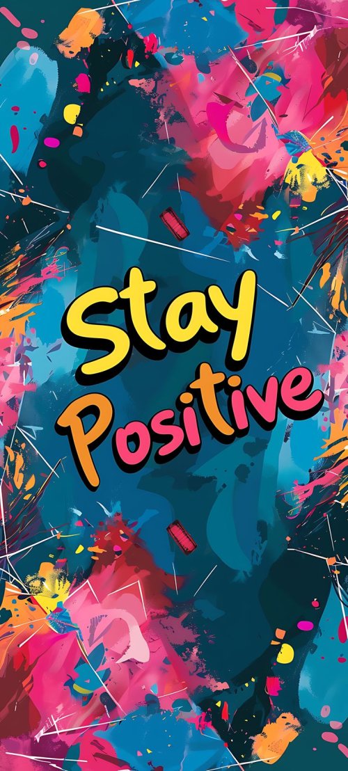 Stay Positive Abstract Art - Related StockWalls wallpaper