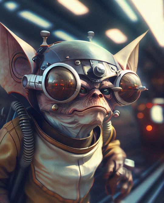 Steampunk Alien Engineer