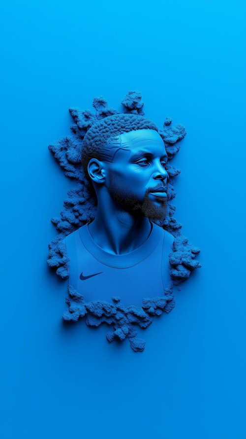 Stephen_Curry_Monochromatic_Blue - Related StockWalls wallpaper