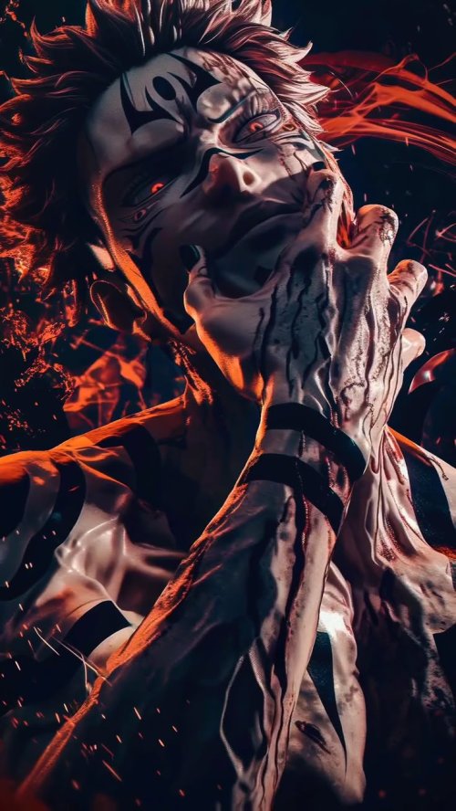 Sukuna's Fiery Demonic Power - Related OpersCraft wallpaper
