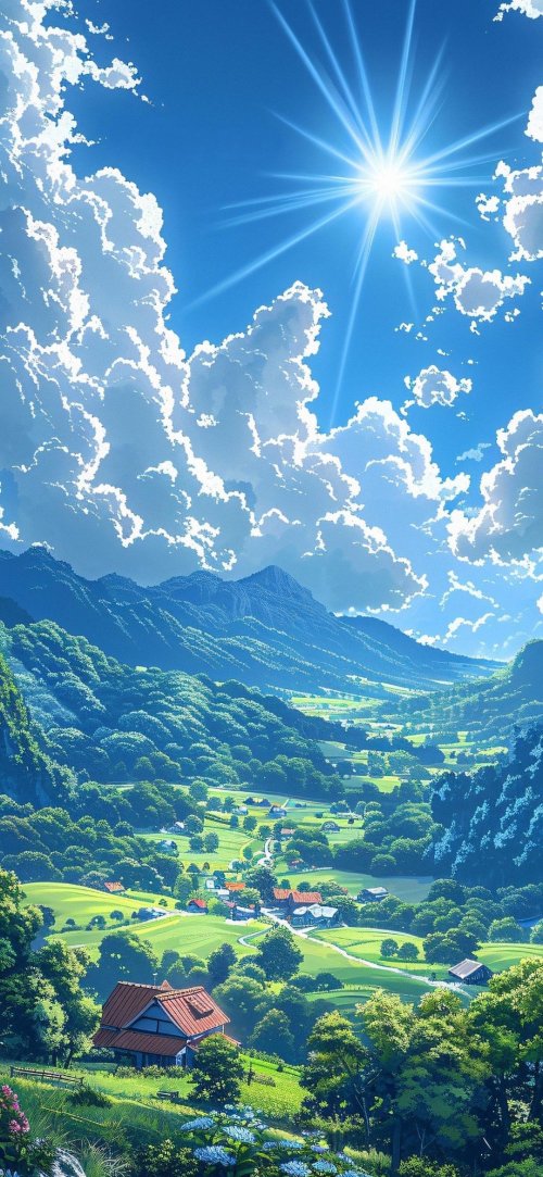 Sunny Mountain Valley - Related OpersCraft wallpaper