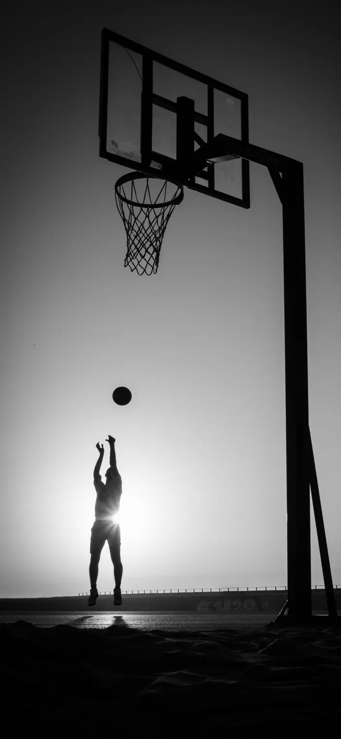 Sunset Basketball Shot