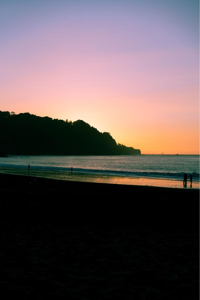 Sunset Beach Silhouette - beach Wallpaper