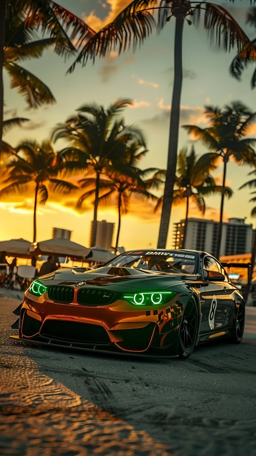 Sunset BMW M4 Wallpaper - Related Tablet wallpaper