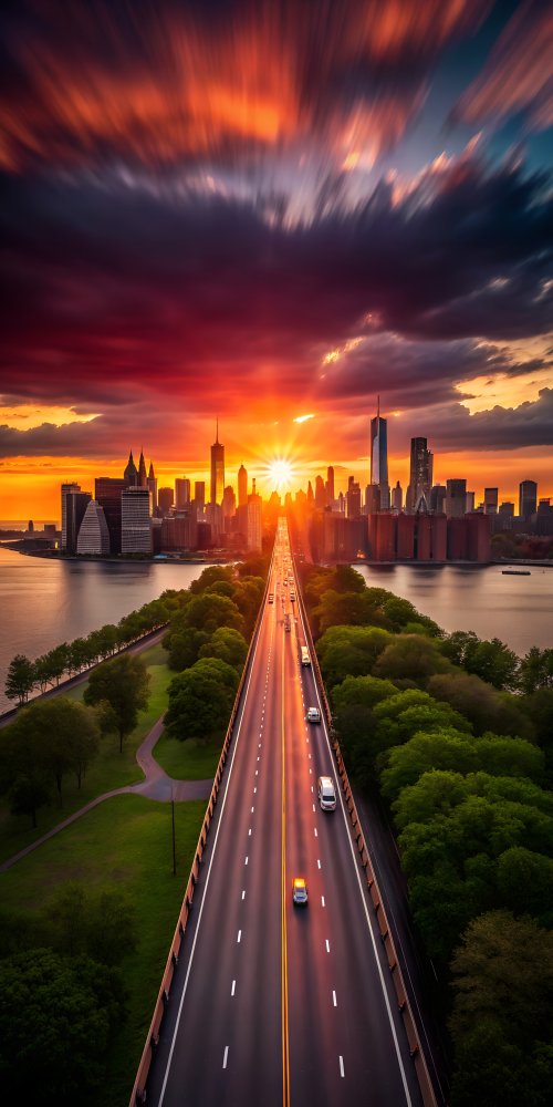 Sunset City Bridge View - Related OpersCraft wallpaper