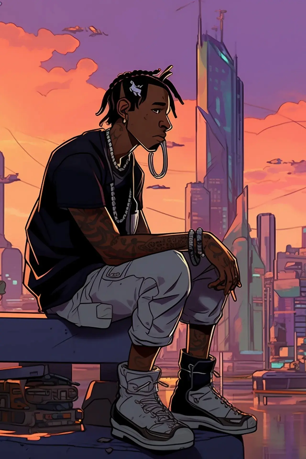 Sunset City Contemplation - Related OpersCraft wallpaper