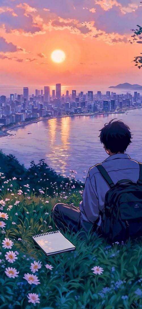 Sunset Cityscape Serenity