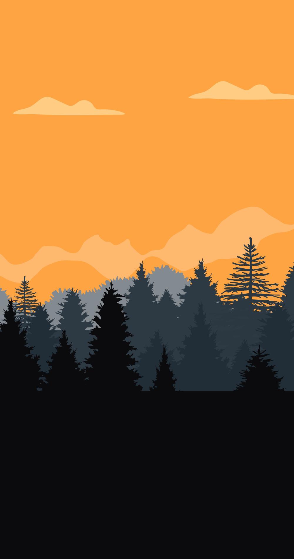 Sunset Forest Silhouette - Related OpersCraft wallpaper