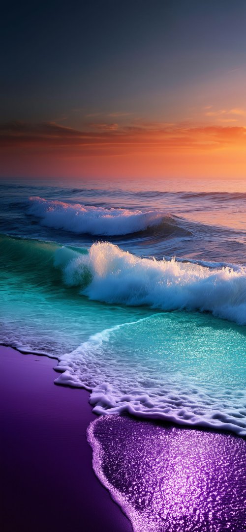 Sunset Ocean Waves