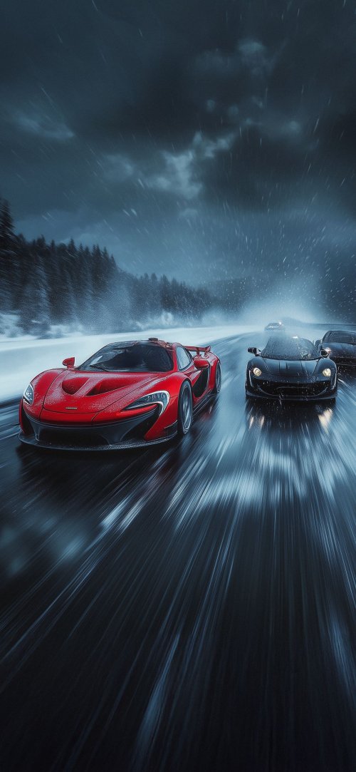 Supercars in Snowy Storm - Related OpersCraft wallpaper