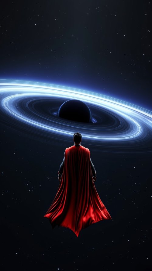 Superman Facing Black Hole