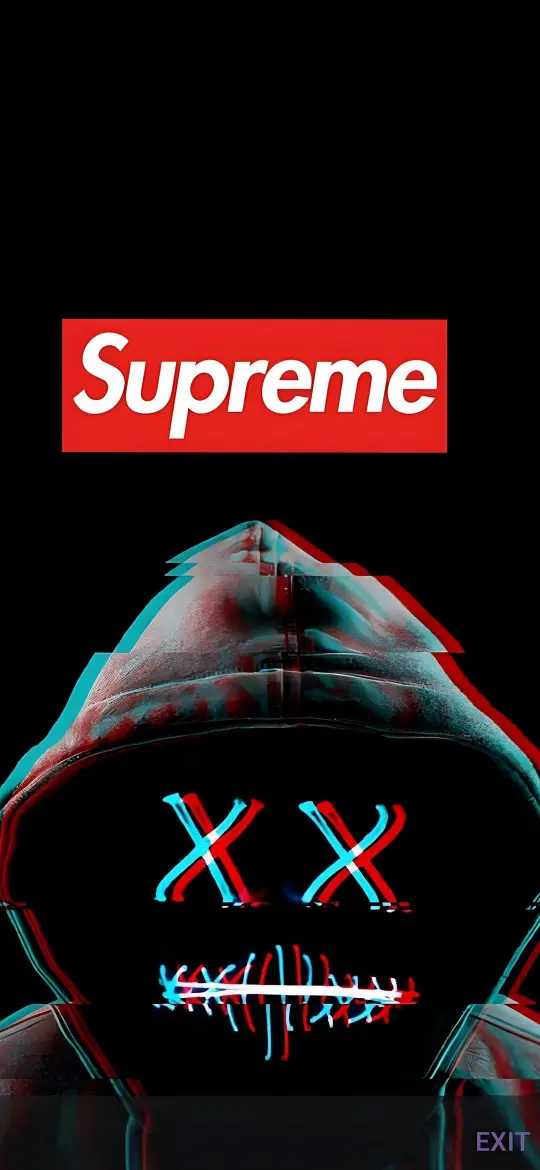 Supreme Mask Glitch Art