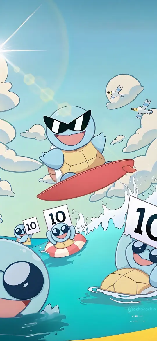 Surfing Squirtle Squad - Related OpersCraft wallpaper