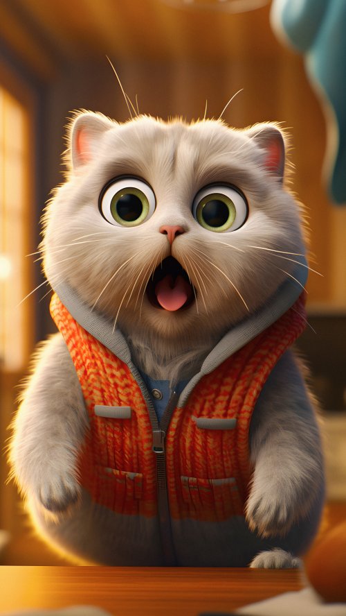 Surprised Cartoon Cat - Related OpersCraft wallpaper