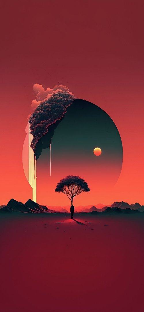 Surreal Desert Landscape
