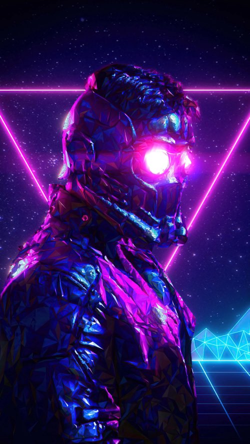 Synthwave Robot Portrait - Related OpersCraft wallpaper