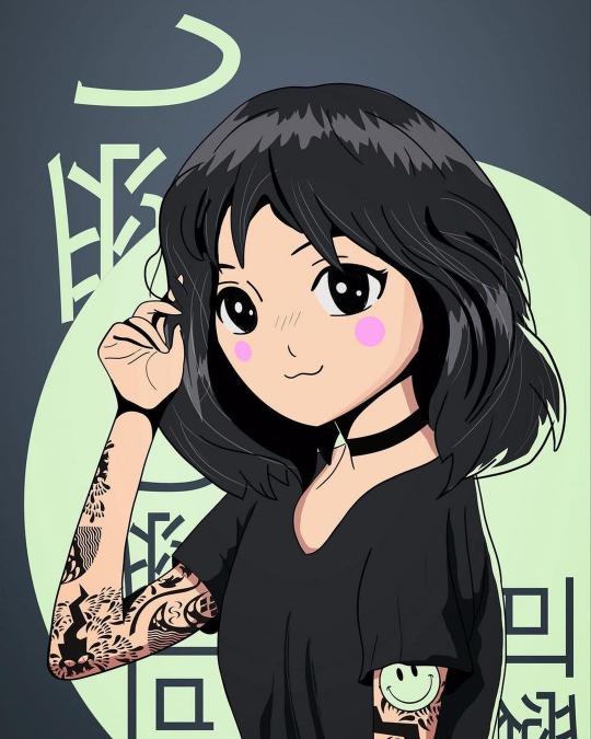 Tattooed Anime Girl - Related OpersCraft wallpaper