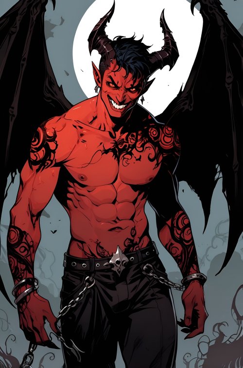 Tattooed Devil Under Moonlight - Related OpersCraft wallpaper