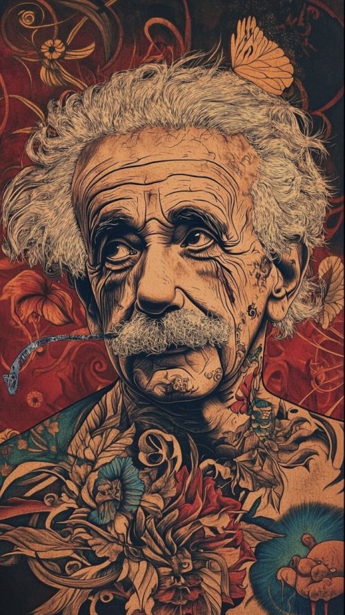 Tattooed Einstein Portrait - Related OpersCraft wallpaper