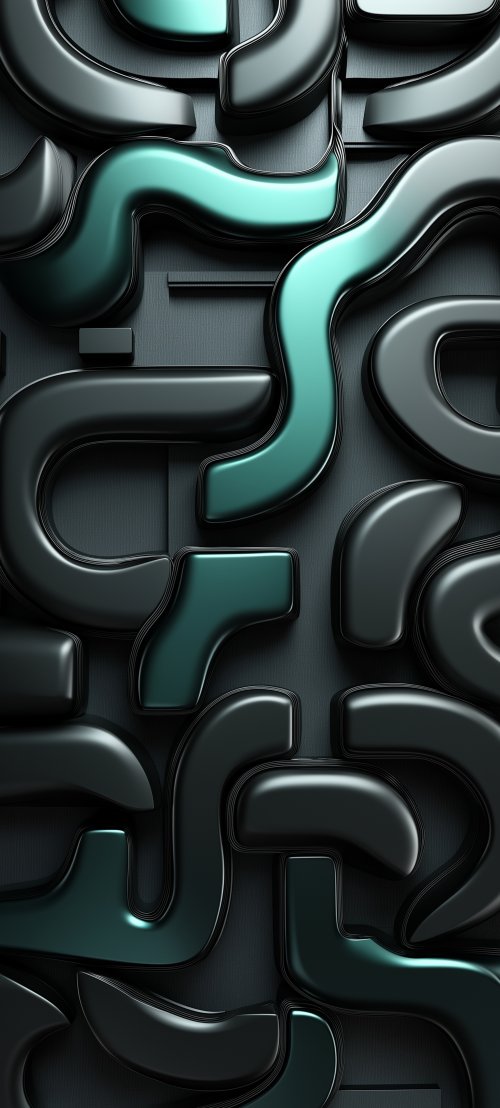 Teal and Black Curves - Related StockWalls wallpaper