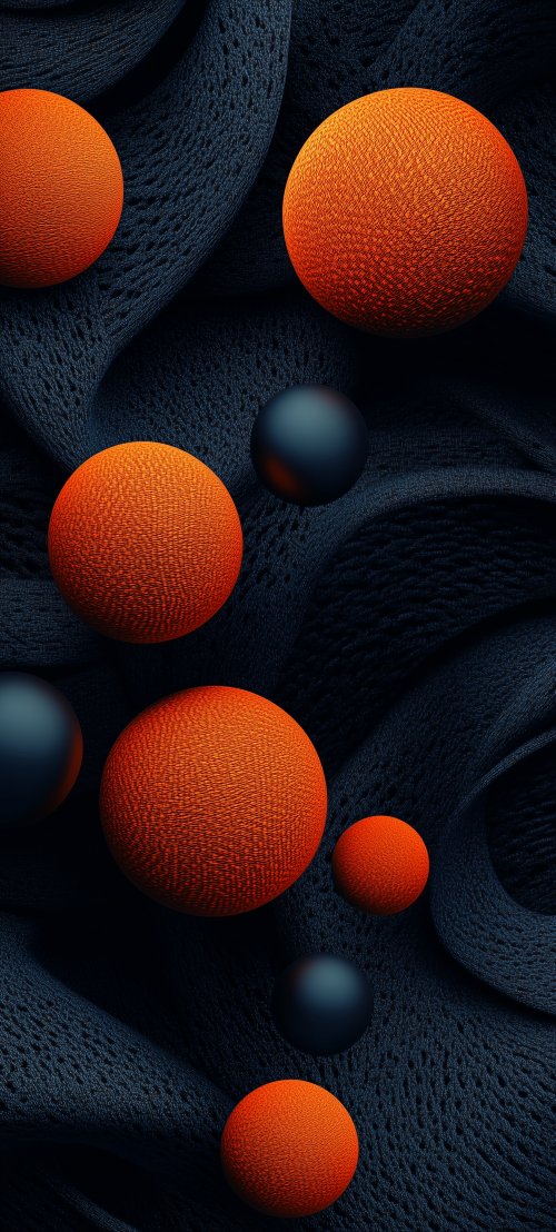 Textured Spheres on Dark Fabric - Related OpersCraft wallpaper