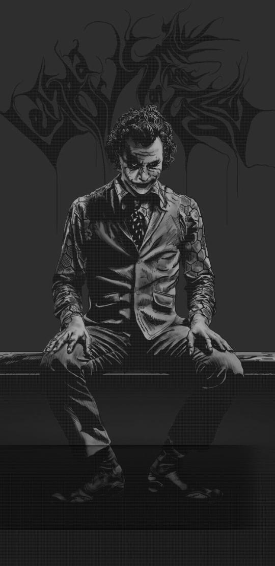 The Joker Monochrome Portrait - Related OpersCraft wallpaper