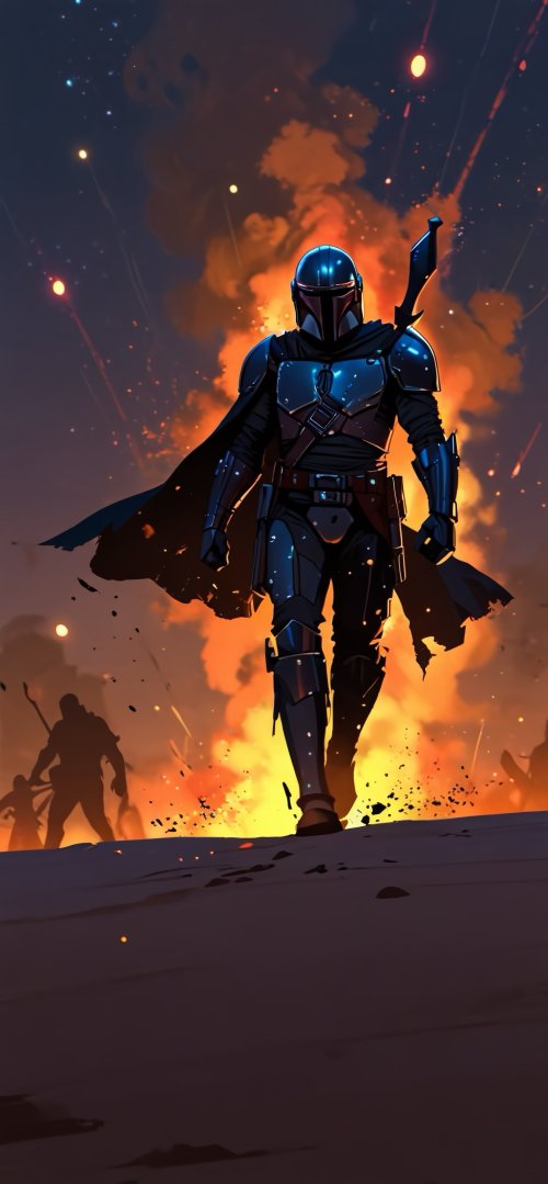The Mandalorian's Fiery Stroll - Related OpersCraft wallpaper