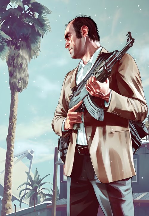 Trevor with Assault Rifle