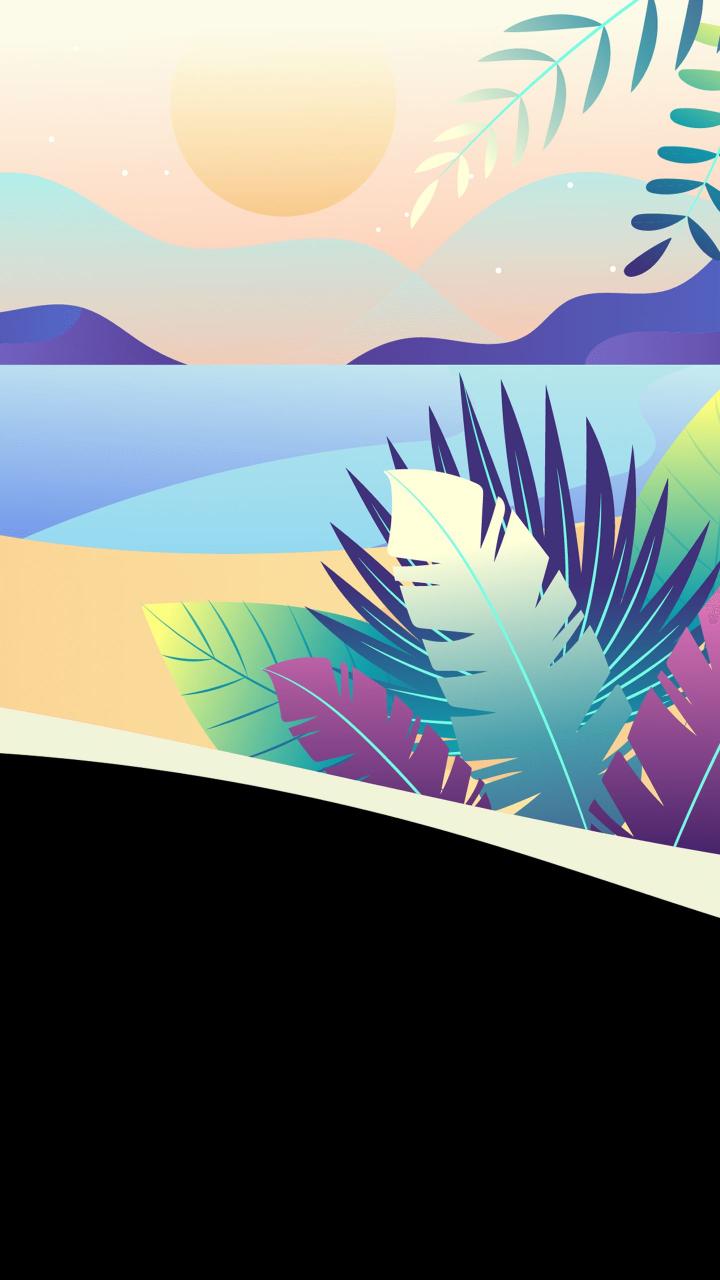 Tropical Beach Illustration