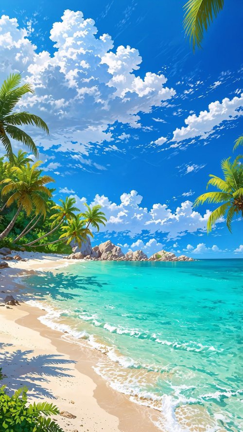 Tropical Beach Paradise - Related OpersCraft wallpaper