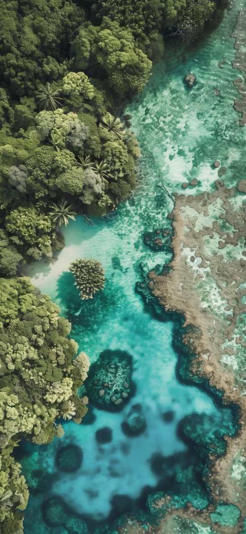 Tropical Island Aerial View - Related OpersCraft wallpaper