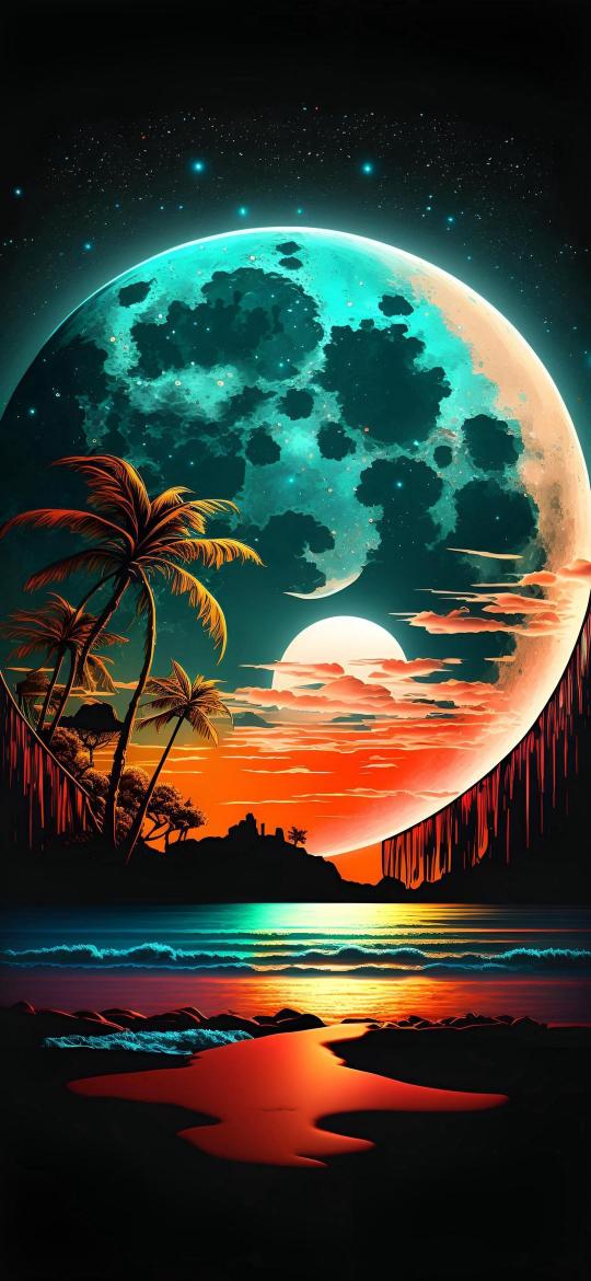 Tropical Moonlit Paradise
