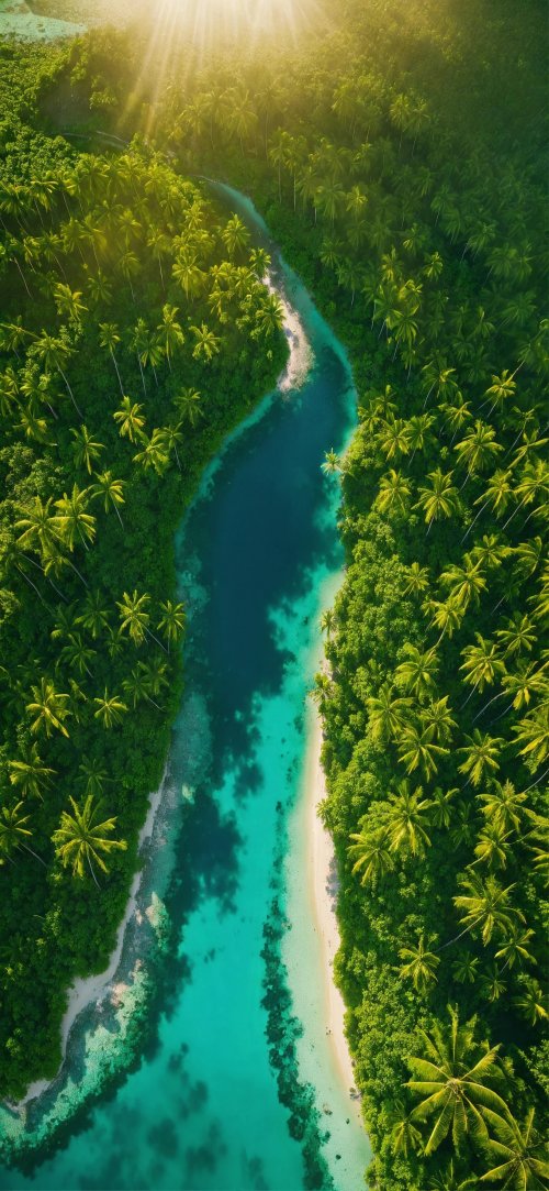 Tropical Paradise Aerial View - Related OpersCraft wallpaper