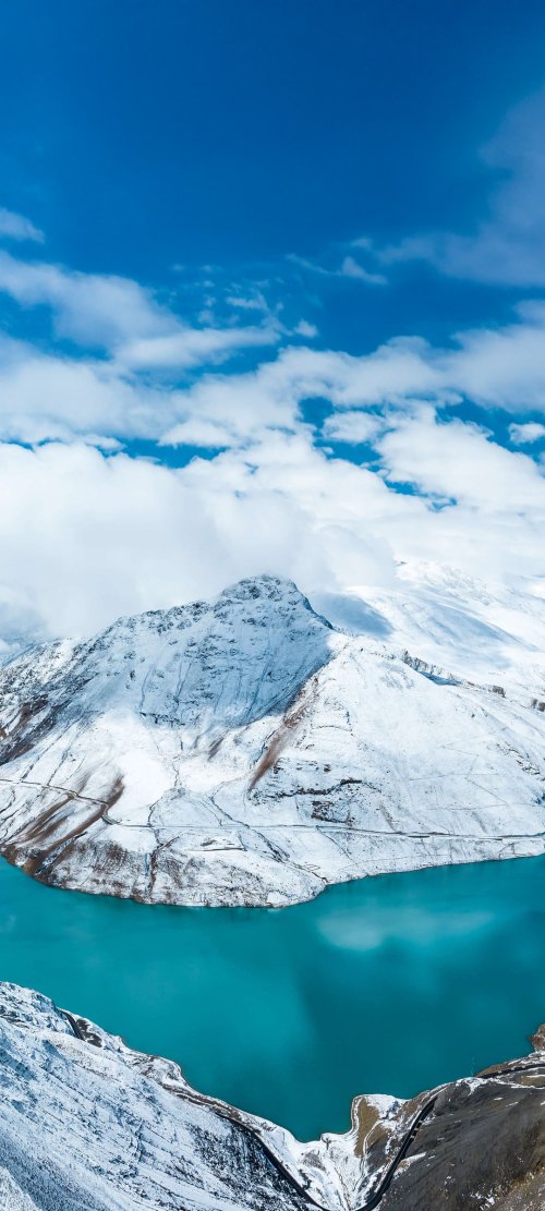 Turquoise Lake Snowy Mountain - Related OpersCraft wallpaper