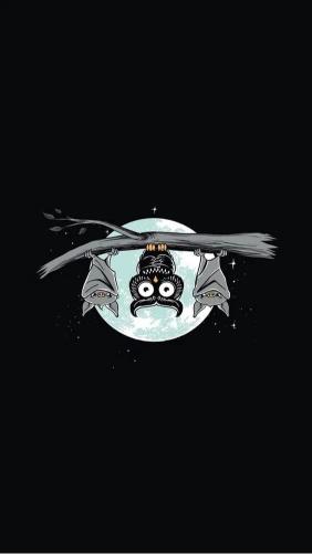 Upside Down Bats - animals Wallpaper