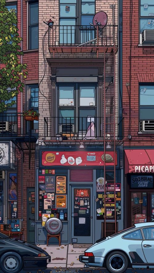 Urban Cartoon Cityscape - Related OpersCraft wallpaper